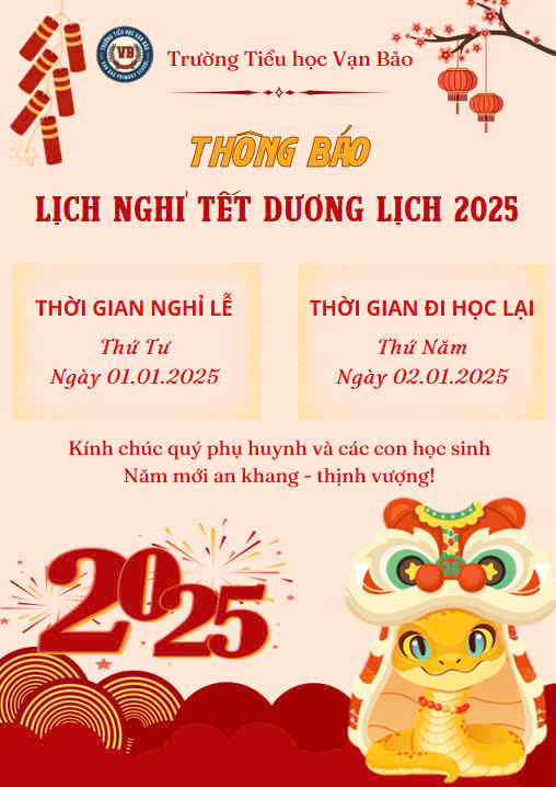 THÔNG BÁO NGHỈ LỄ